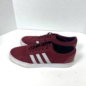 Adidas Adi-Ease Sneakers Mens Size 12 Burgundy White Shoes Skateboarding Skate